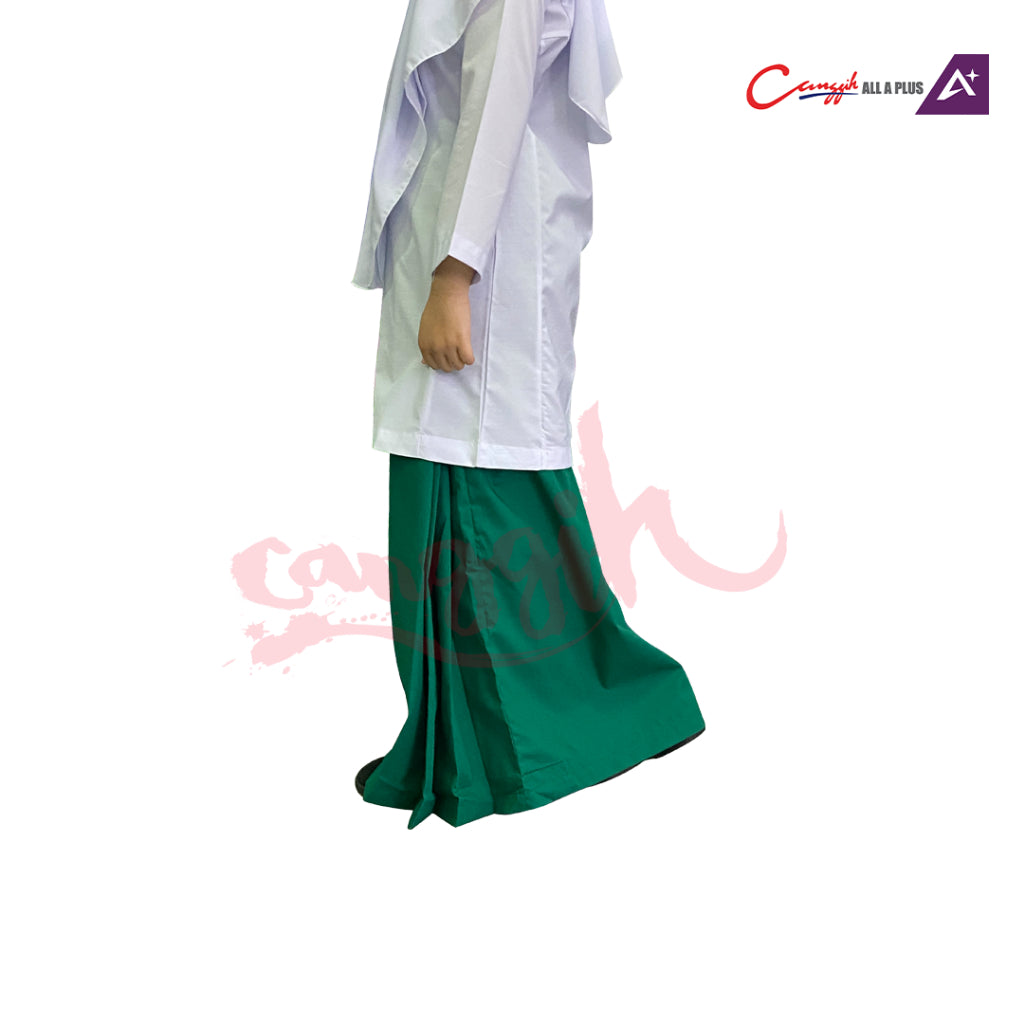 Canggih Kain Kurung Sekolah Agama - Green - CG-CP 013