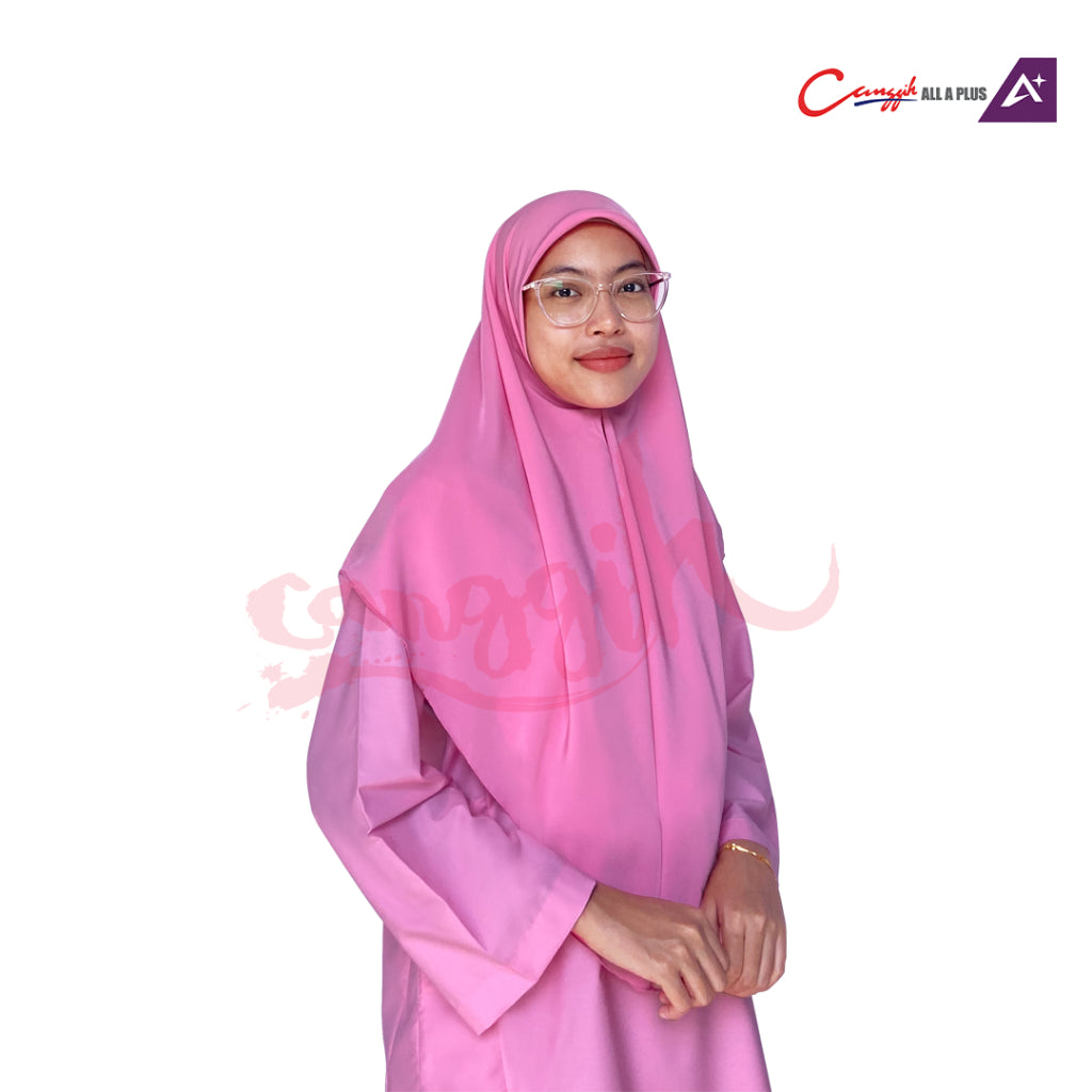 Canggih Tudung Sekolah Unit Beruniform Puteri Islam - Pink - CG-KT 2002 P