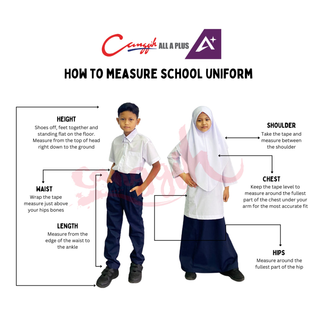 Canggih Pinafore Sekolah Rendah - Navy Blue - CG-CP 007