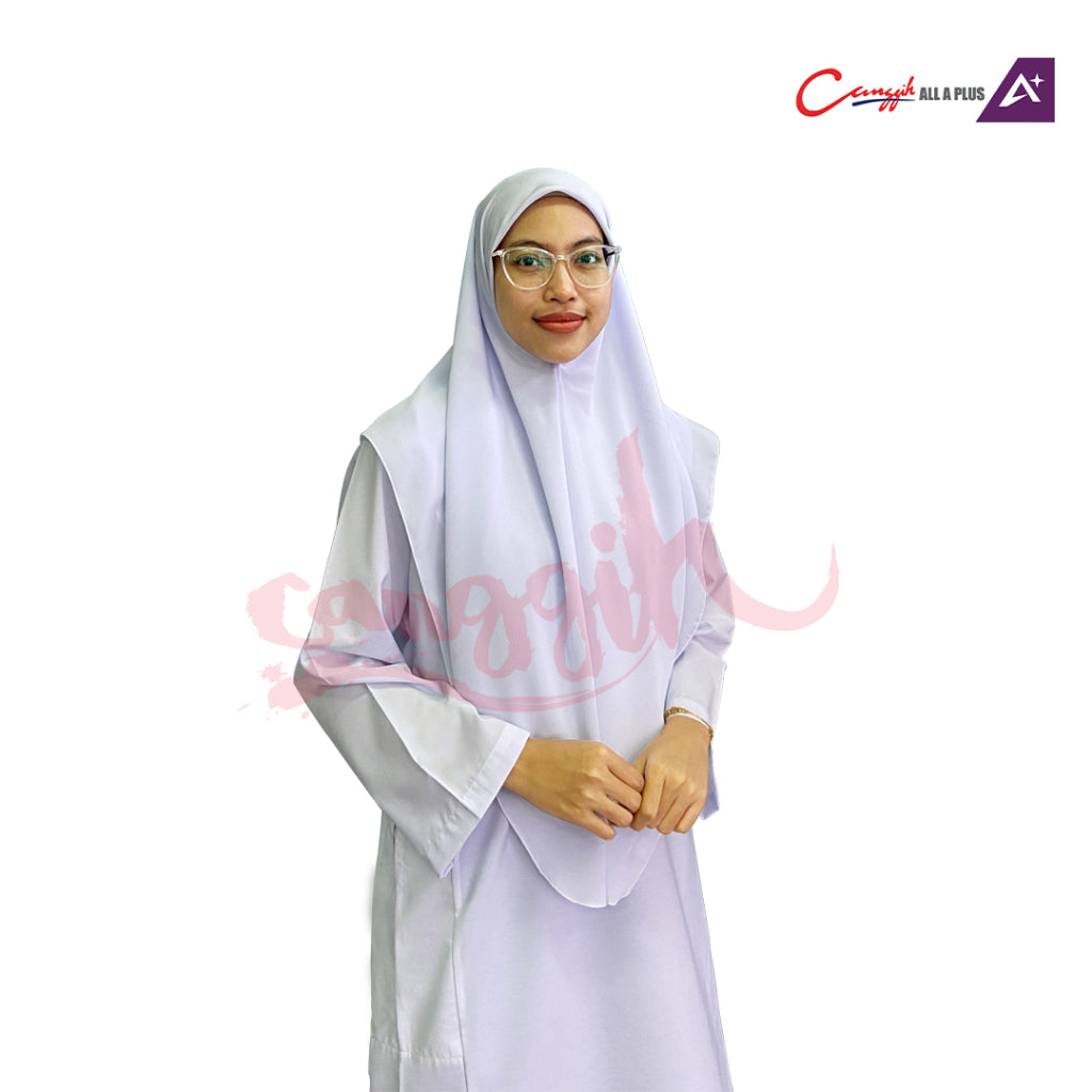 Canggih Tudung Putih Sekolah - White - CG-KT 2002