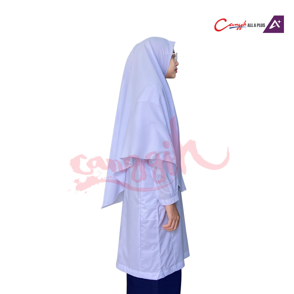 Canggih Baju Kurung Umi Sekolah Agama - White - CG-CU 009