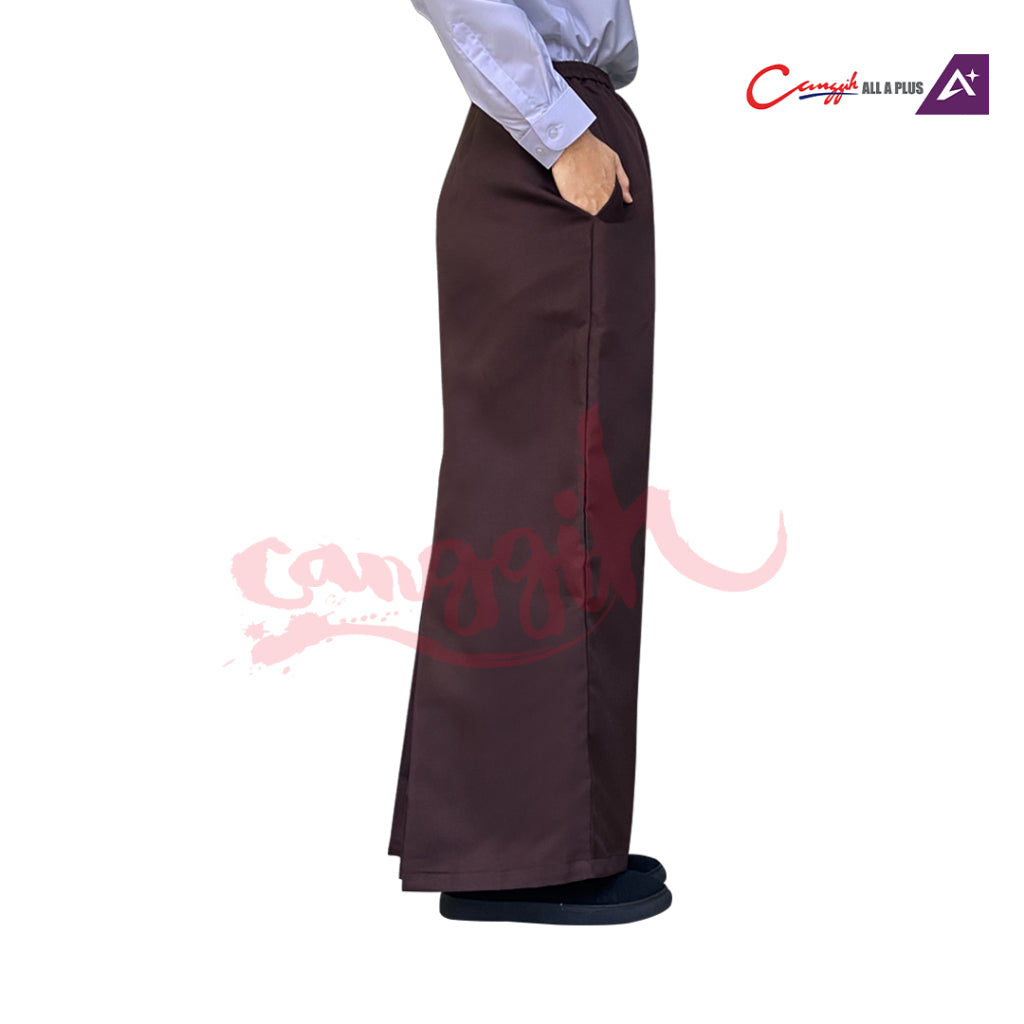 Canggih Kain Sekolah Pelajar MRSM Kipas Belakang - Dark Brown - CG-CP 028 DBR