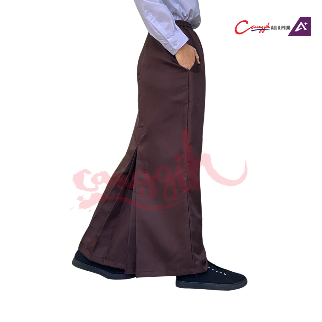 Canggih Kain Sekolah Pelajar MRSM Kipas Belakang - Dark Brown - CG-CP 028 DBR