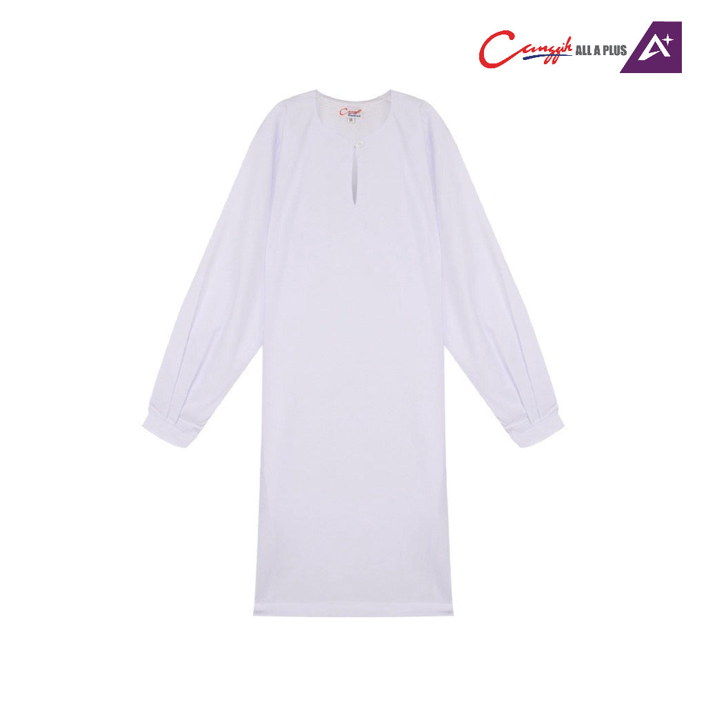 Canggih Baju Kurung Umi Sekolah Agama - White - CG-CU 009