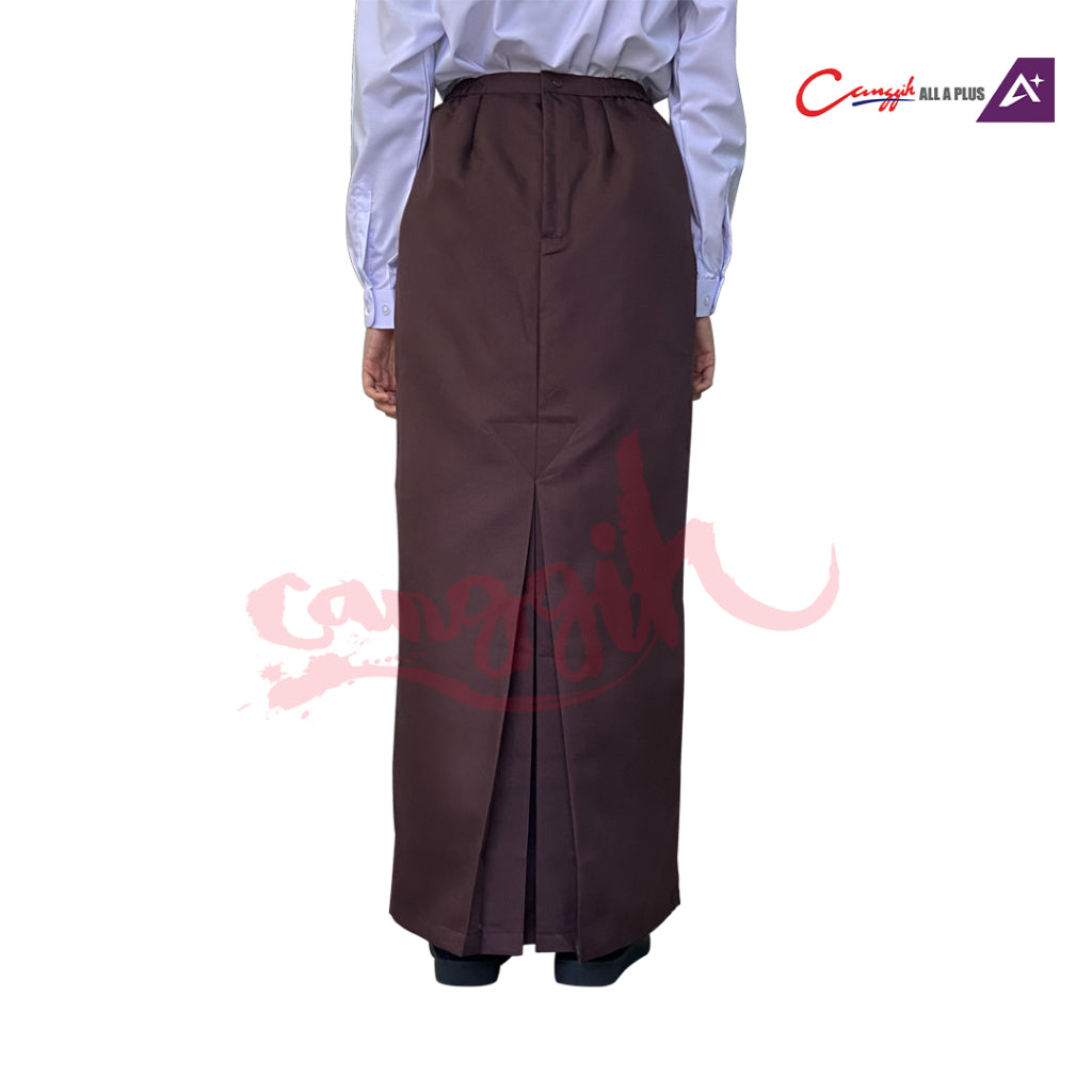 Canggih Kain Sekolah Pelajar MRSM Kipas Belakang - Dark Brown - CG-CP 028 DBR