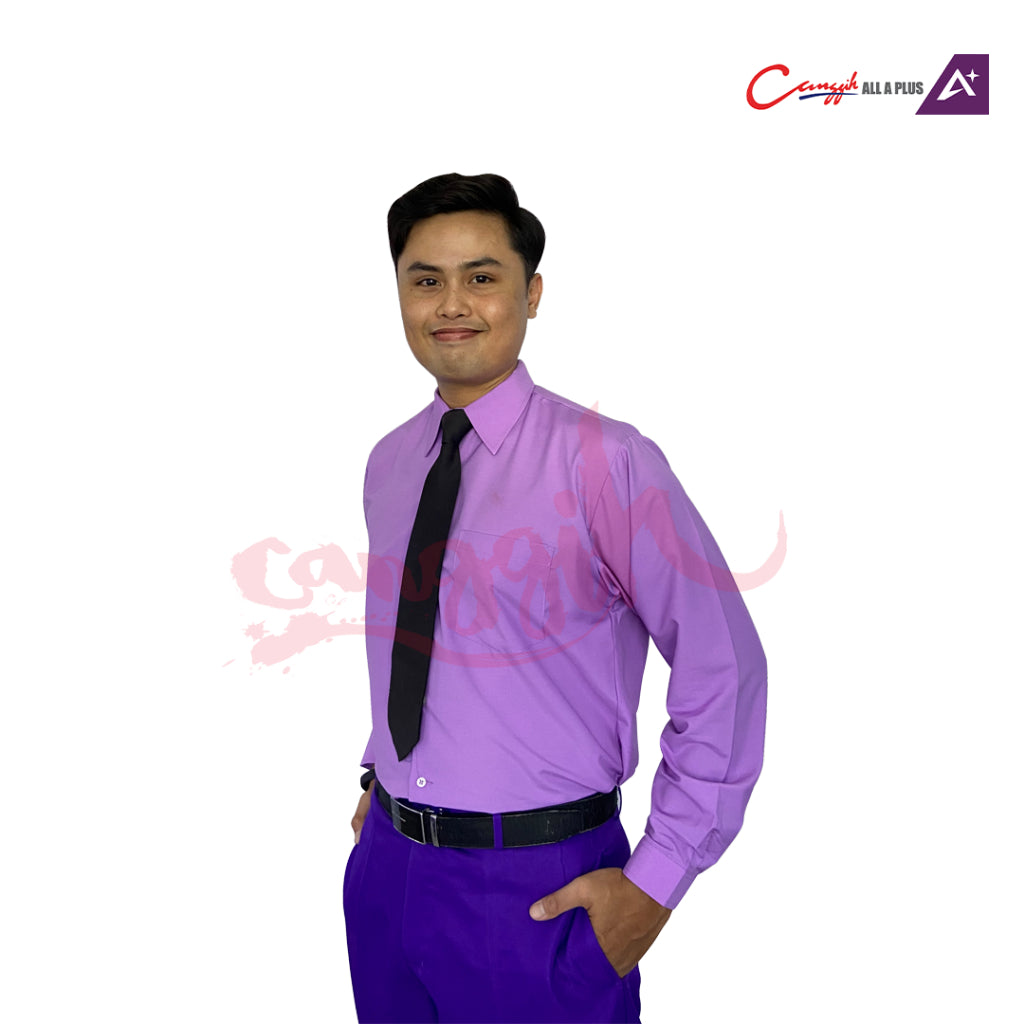 Canggih Kemeja Sekolah Lengan Panjang Pengawas Koperasi - Light Purple - CG-CP 021 LPL