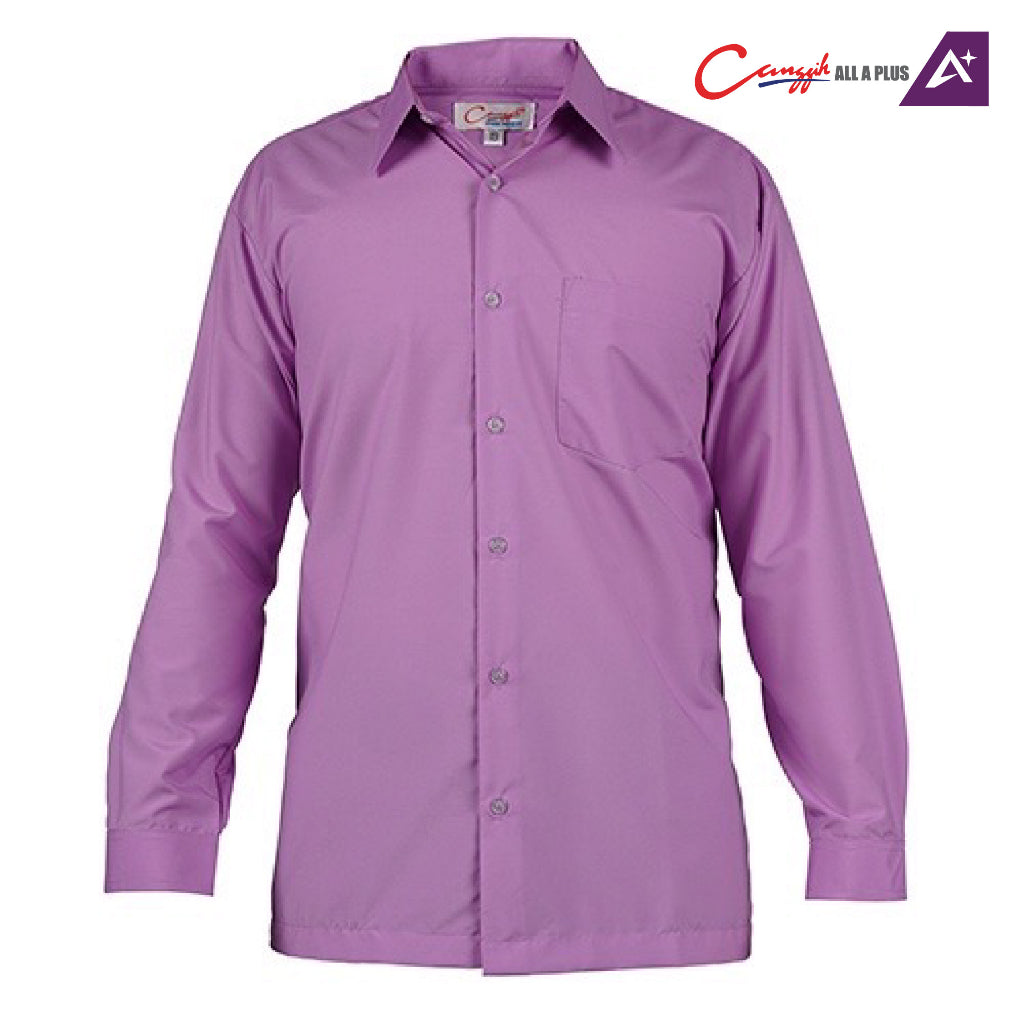 Canggih Kemeja Sekolah Lengan Panjang Pengawas Koperasi - Light Purple - CG-CP 021 LPL