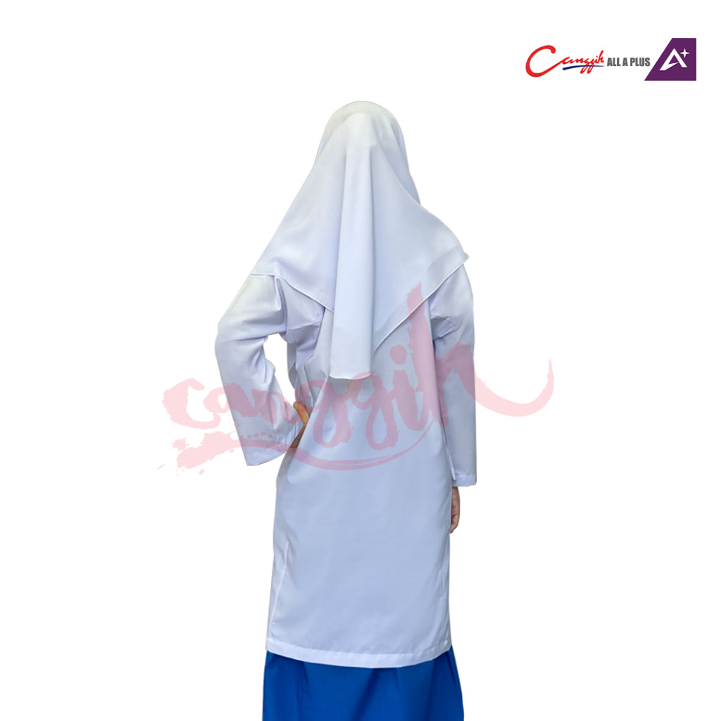 Canggih Baju Kurung Sekolah Perempuan - White - CG-CP 009