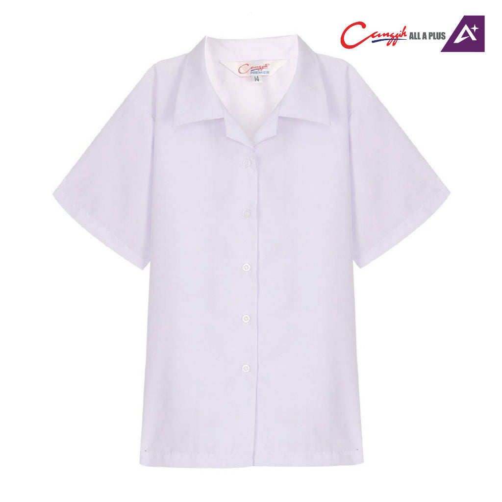 Canggih Blouse Pinafore Perempuan - White - CG-CP 006