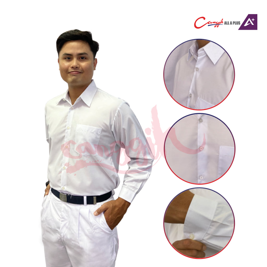 Canggih Kemeja Sekolah Lengan Panjang - White - CG-CP 022