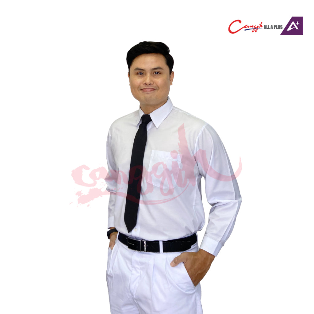 Canggih Kemeja Sekolah Lengan Panjang - White - CG-CP 022