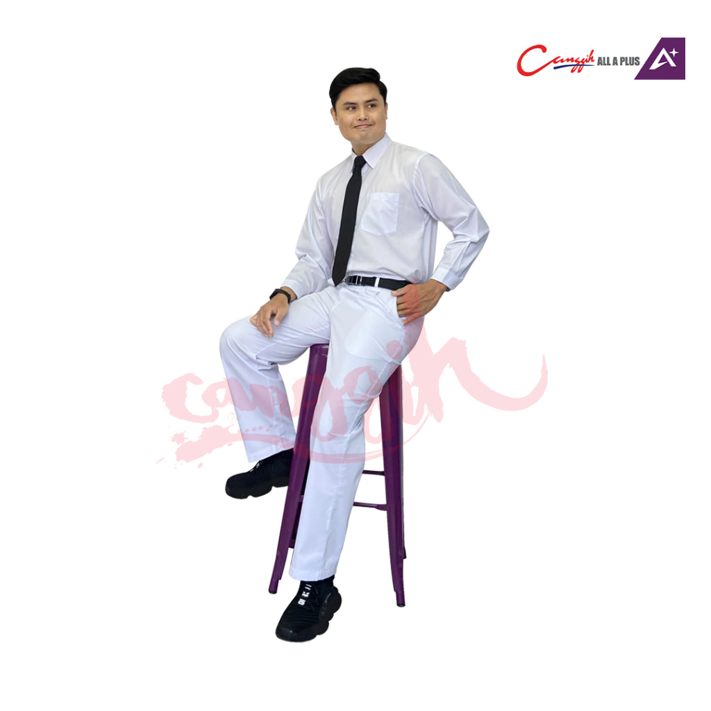 Canggih Kemeja Sekolah Lengan Panjang - White - CG-CP 022