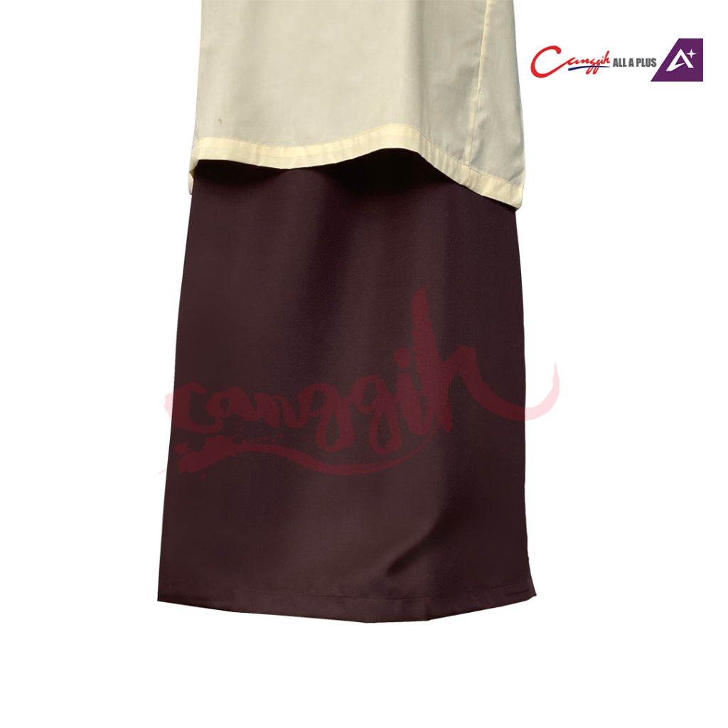 Canggih Kain Kurung Sekolah MRSM - Dark Brown - CG-CP 008 DBR