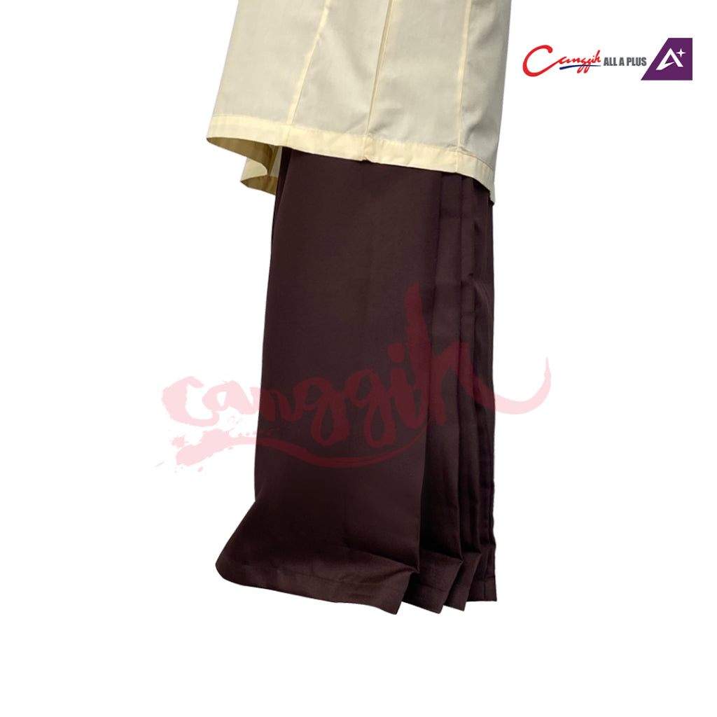 Canggih Kain Kurung Sekolah MRSM - Dark Brown - CG-CP 008 DBR