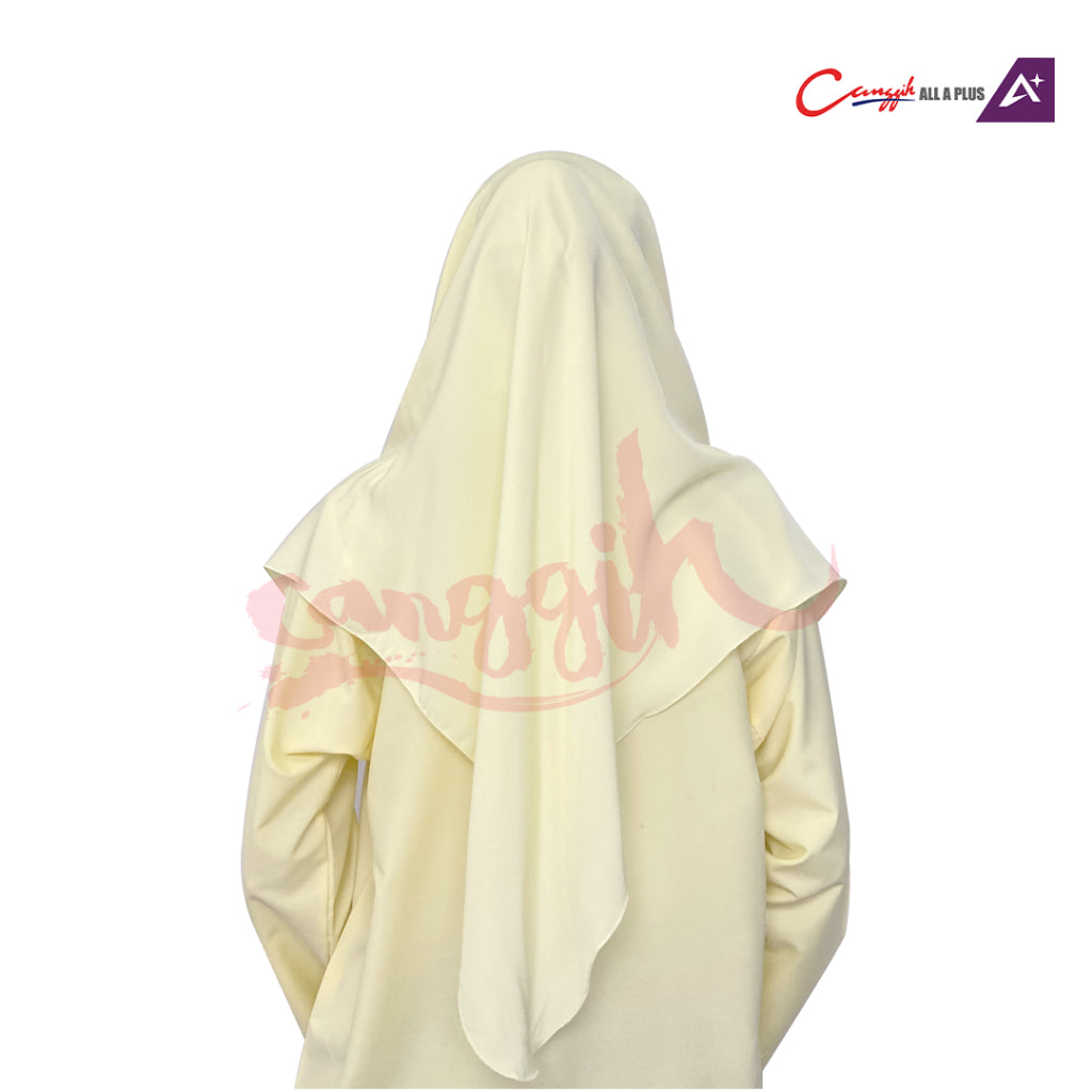 Canggih Tudung Pengawas Sekolah - Light Yellow - CG-KT 2002 Y