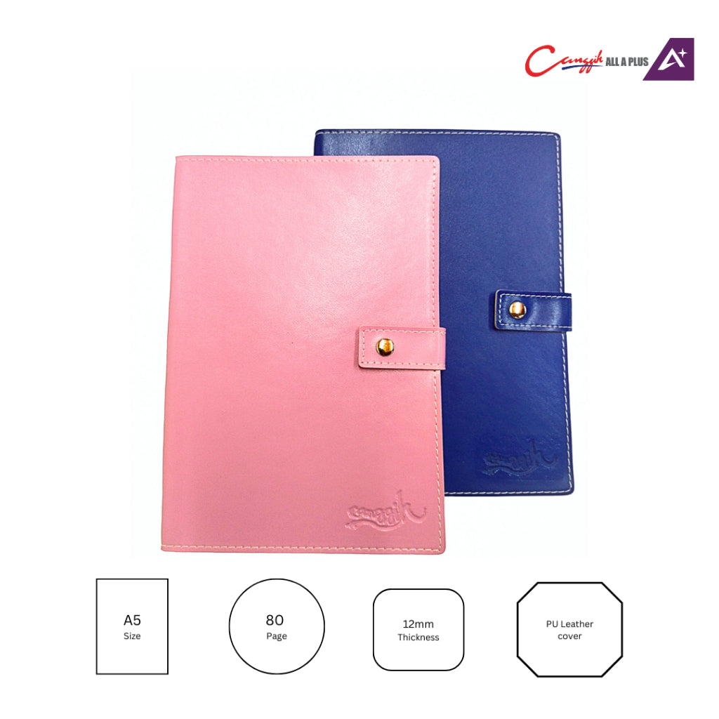 Canggih Notebook PU leather Cover Size A5 60 Pages (15 cm x 21 cm) - CG-NB B02