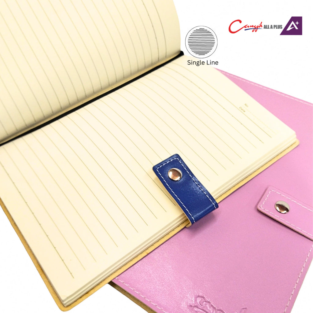 Canggih Notebook PU leather Cover Size A5 60 Pages (15 cm x 21 cm) - CG-NB B02