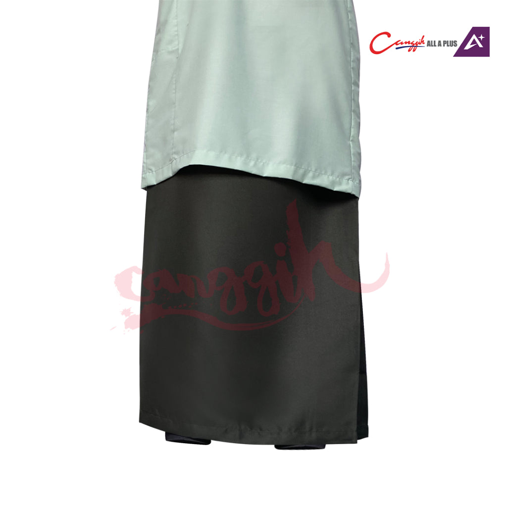 Canggih Kain Kurung Pengawas Sekolah - Olive Green - CG-CP 008 OLG