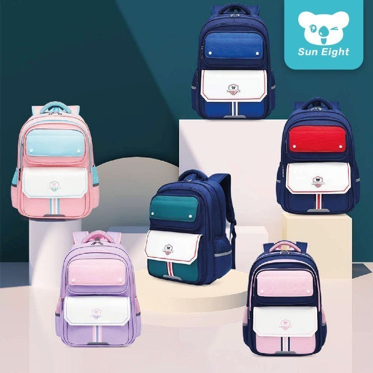 Sun Eight Gorge School Bag Colorful Simple Design Ergonomic Backpack with 360 Reflective Strips | 199 Days Warranty