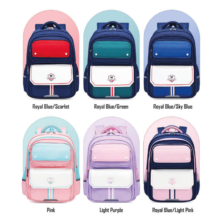 Sun Eight Gorge School Bag Colorful Simple Design Ergonomic Backpack with 360 Reflective Strips | 199 Days Warranty