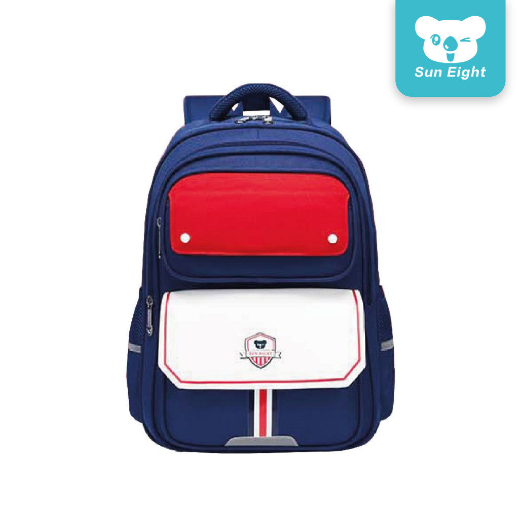 Sun Eight Gorge School Bag Colorful Simple Design Ergonomic Backpack with 360 Reflective Strips | 199 Days Warranty