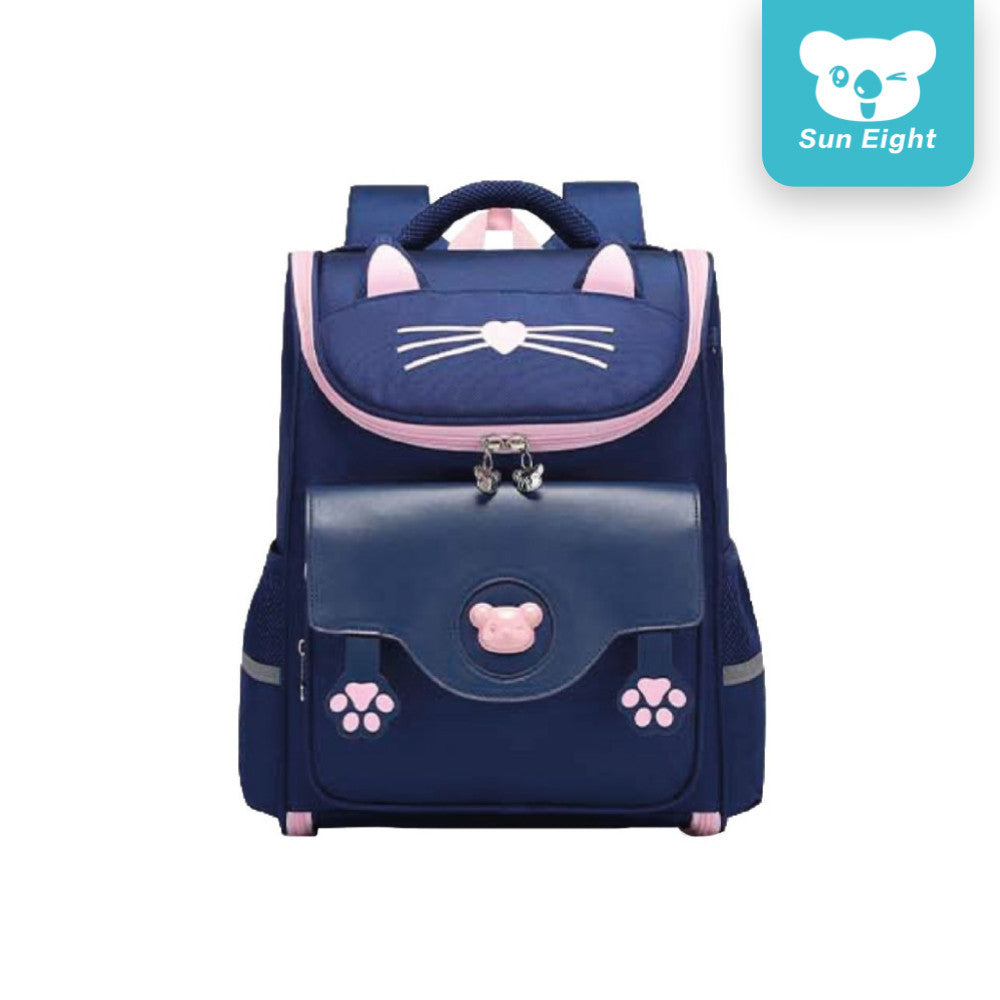 Sun Eight Porz School Backpack Kitten Design Multi Compartment Big Capacity Waterproof Material Bag | 199 Days Warranty