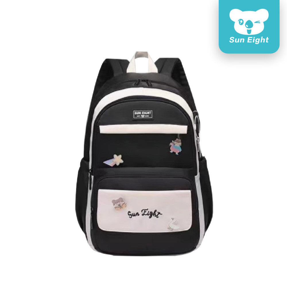 Sun Eight Kidoz School Backpack Light Cute Fashion Big Capacity Multi Compartment Side Bottle Pocket | 199 Days Warranty