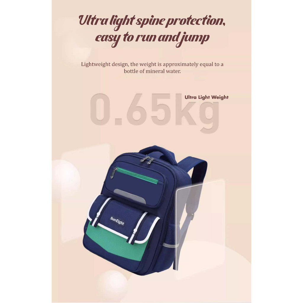 Sun Eight Swayz Ergonomic School Bag Spine Protection Chest Buckle Lightweight Less Burden Backpack | 199 Days Warranty